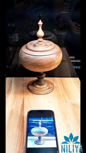 شکلات خوری پایه مگنتی دربدار چوب گردو